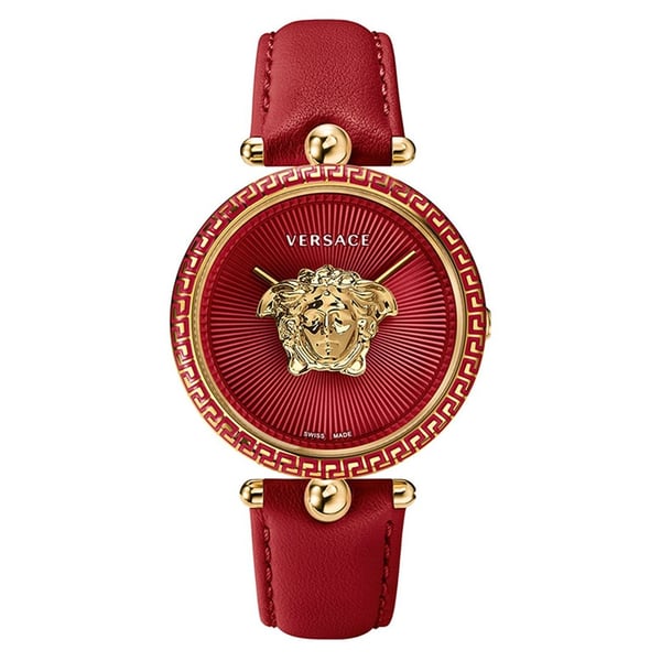  Shop Authentic Versace Palazzo Empire Red Dial Red Leather Strap Watch for Women - VCO120017 - Luxxuri