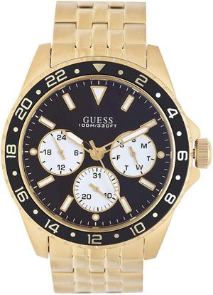  Shop Authentic Guess Odyssey Multifunction Black Dial Gold Steel Strap Watch For Men - W1107G4 - Luxxuri
