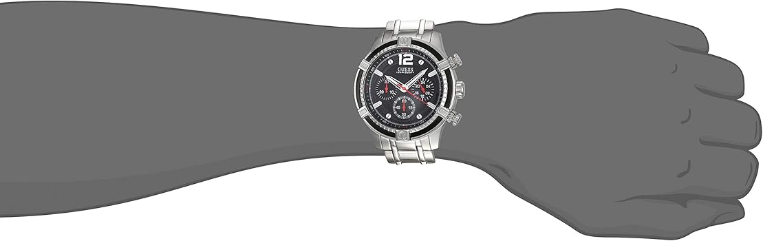  Shop Authentic Guess Circuit Chronograph Black Dial Silver Steel Strap Watch For Men - W0968G1 - Luxxuri