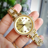 Shop Authentic Michael Kors Sofie Quartz Gold Dial Gold Steel Strap Watch For Women - MK3881 - Luxxuri