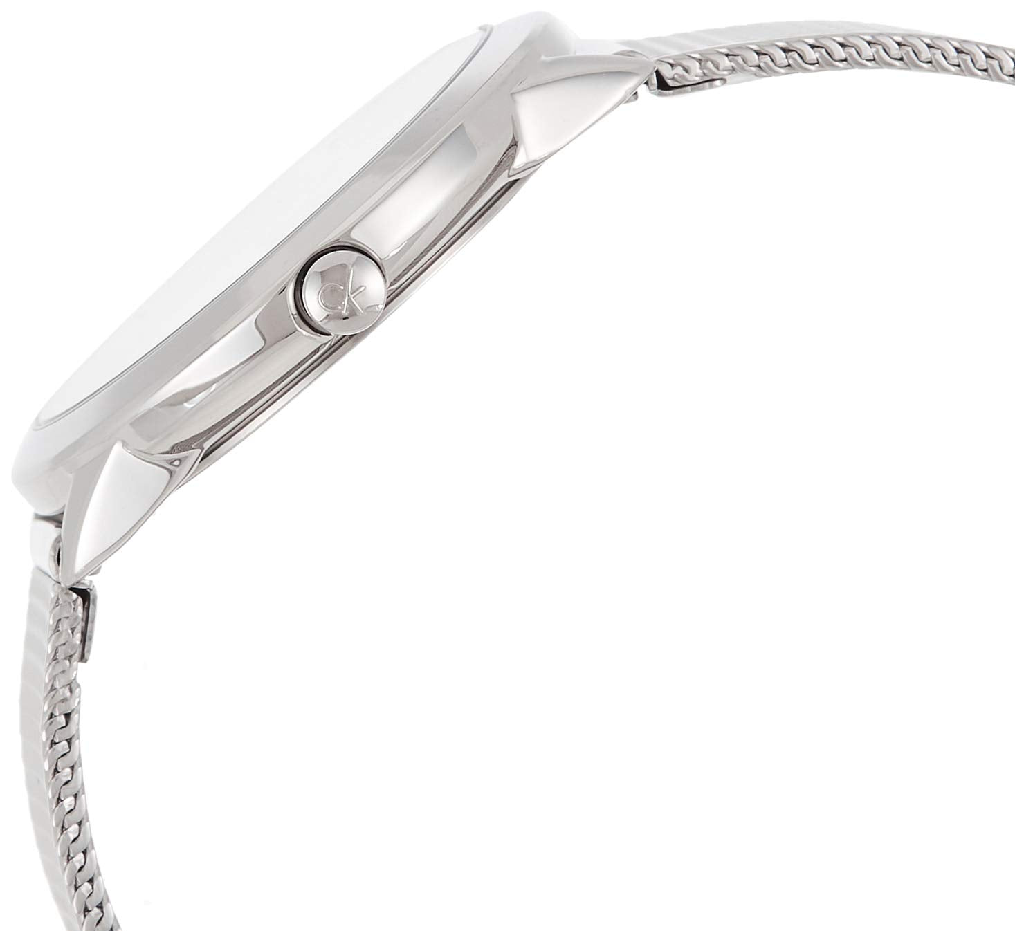  Shop Authentic Calvin Klein Minimal White Dial Silver Mesh Bracelet Watch for Women - K3M2212Y - Luxxuri