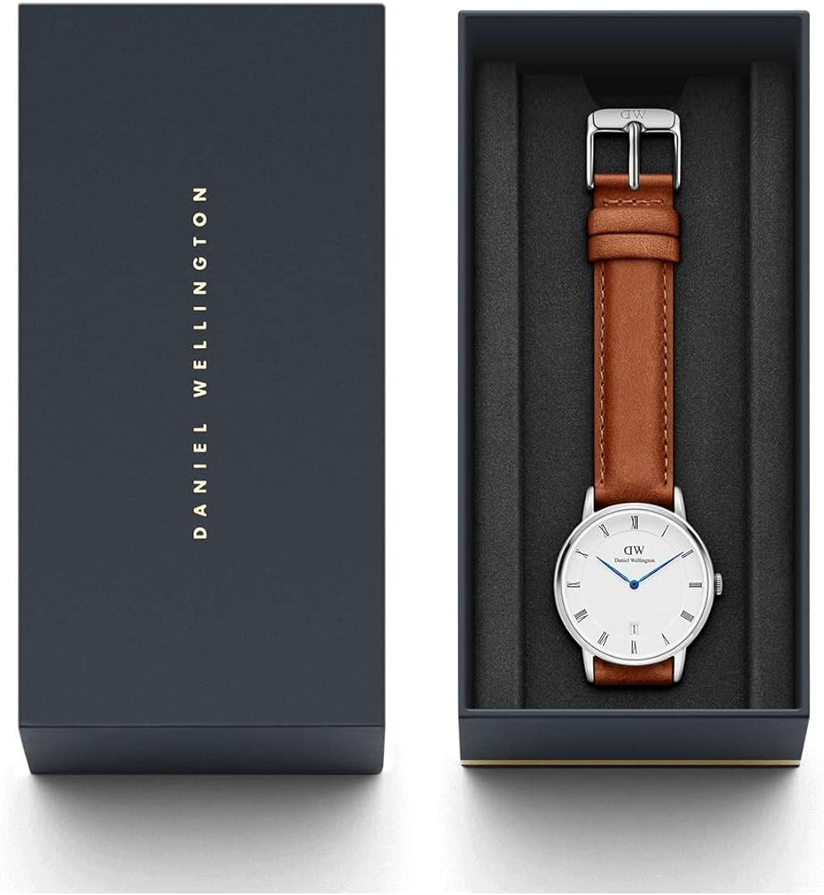  Shop Authentic Daniel Wellington Dapper Durham Analog White Dial Brown Leather Strap Watch For Women - DW00100114 - Luxxuri