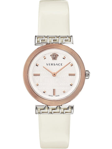  Shop Authentic Versace Greca White Dial White Leather Strap Watch for Women - VELW00120 - Luxxuri