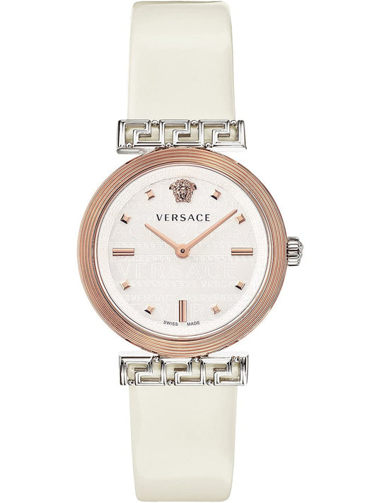  Shop Authentic Versace Greca White Dial White Leather Strap Watch for Women - VELW00120 - Luxxuri