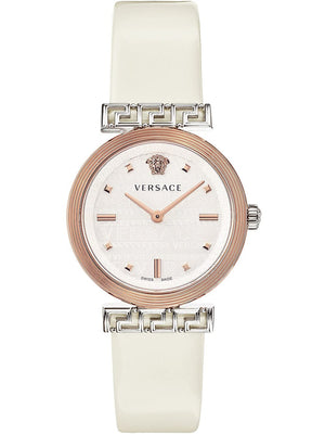  Shop Authentic Versace Greca White Dial White Leather Strap Watch for Women - VELW00120 - Luxxuri