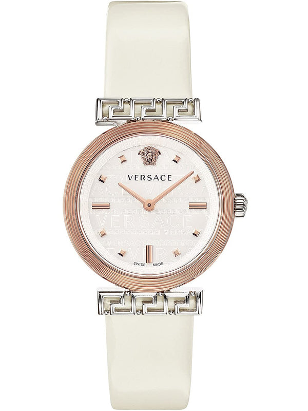  Shop Authentic Versace Greca White Dial White Leather Strap Watch for Women - VELW00120 - Luxxuri
