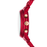  Shop Authentic Michael Kors Runway Analog Chronograph Red Dial Red Steel Strap Watch for Women - MK7436 - Luxxuri