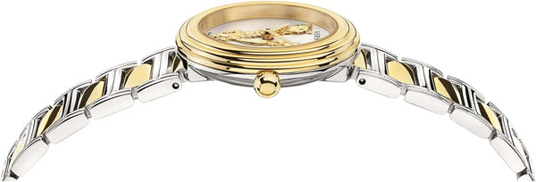  Shop Authentic Versace Virtus Quartz White Dial Two Tone Steel Strap Watch For Women - VET300721 - Luxxuri