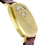  Shop Authentic Gucci Grip Quartz Gold Dial Maroon Leather Strap Watch For Women - YA157413 - Luxxuri