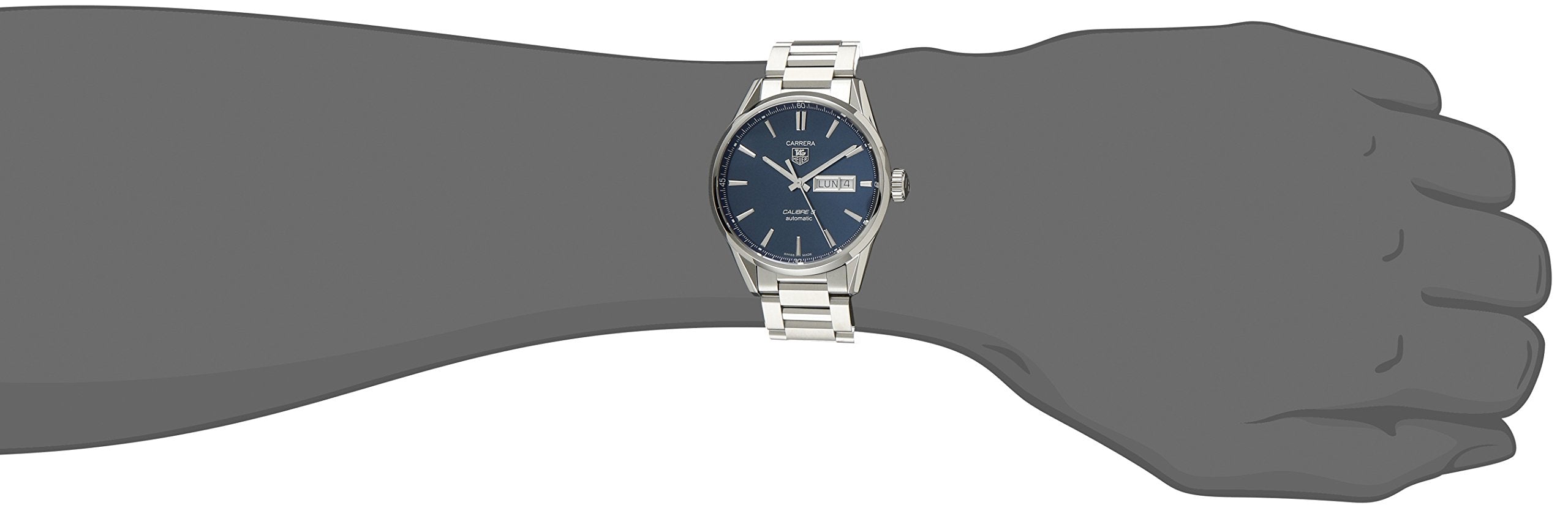 Tag Heuer Carrera Automatic Blue Dial Silver Steel Strap Watch for Men - WAR201E.BA0723