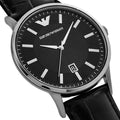  Shop Authentic Emporio Armani Renato Analog Black Dial Black Leather Strap Watch For Men - AR11186 - Luxxuri
