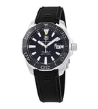  Shop Authentic Tag Heuer Aquaracer Calibre 5 Automatic Black Dial Black Rubber Strap Watch for Men -  WAY211A.FT6151 - Luxxuri