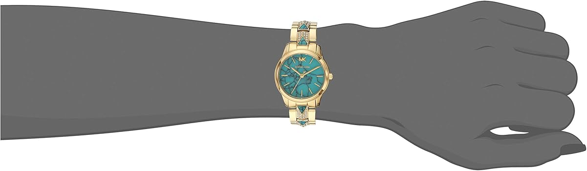  Shop Authentic Michael Kors Petite Runway Mercer Blue Dial Gold Steel Strap Watch For Women - MK6673 - Luxxuri