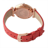  Shop Authentic Emporio Armani Gianni T Bar Silver Dial Red Leather Strap Watch For Women - AR1876 - Luxxuri