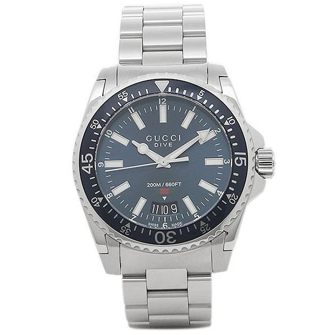  Shop Authentic Gucci Dive Quartz Blue Dial Silver Steel Strap Watch For Men - YA136311 - Luxxuri
