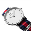  Shop Authentic Daniel Wellington Classy Oxford White Dial Two Tone Nylon Strap Watch For Women - DW00100072 - Luxxuri