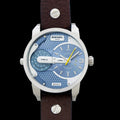  Shop Authentic Diesel Mini Daddy LIght Blue Dial Brown Leather Strap Watch For Men - DZ7321 - Luxxuri