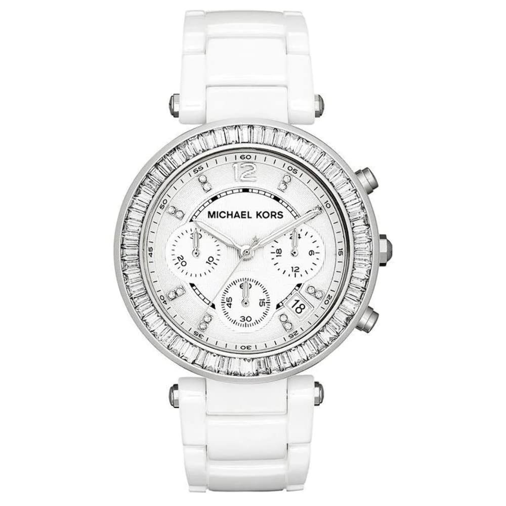  Shop Authentic Michael Kors Parker White Dial White Leather Strap Watch for Women - MK5848 - Luxxuri