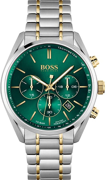  Shop Authentic Hugo Boss Champion Green Dial Silver Steel Strap Watch for Men - 1513878 - Luxxuri