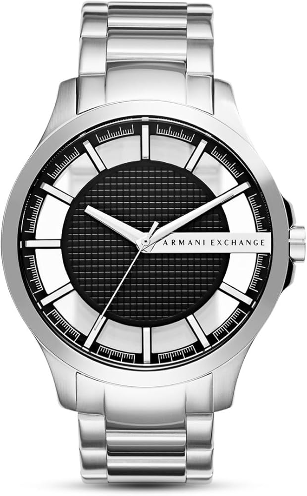  Shop Authentic Armani Exchange Hampton Chronograph Black Dial Silver Steel Strap Watch For Men - AX2179 - Luxxuri