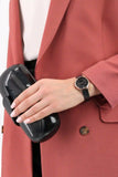  Shop Authentic Emporio Armani Kappa Quartz Black Dial Black Leather Strap Watch For Women - AR11064 - Luxxuri