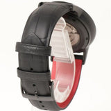  Shop Authentic Emporio Armani Meccanico Skeleton Black Dial Black Leather Strap Watch For Men - AR60046 - Luxxuri