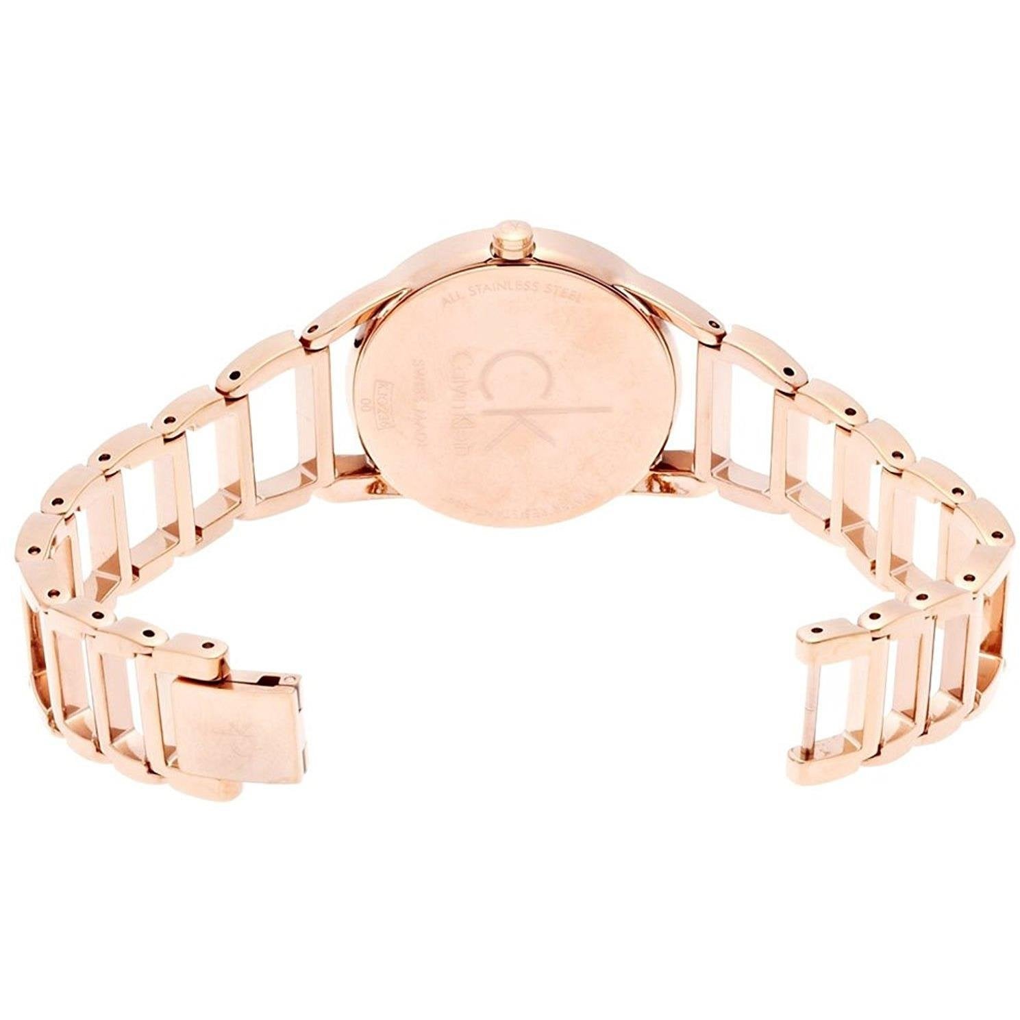  Shop Authentic Calvin Klein Stately White Dial Rose Gold Steel Strap Watch for Women - K3G23626 - Luxxuri