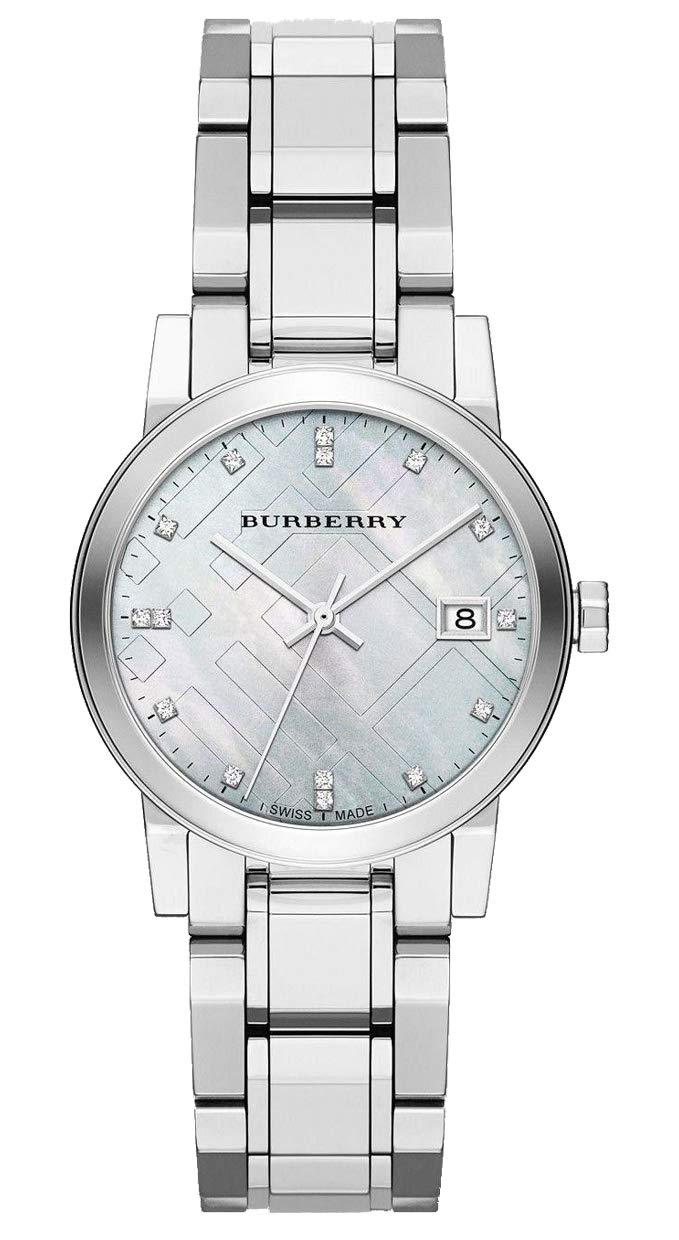  Shop Authentic Burberry The City Diamonds Silver Dial Silver Steel Strap Watch for Women - BU9125 - Luxxuri