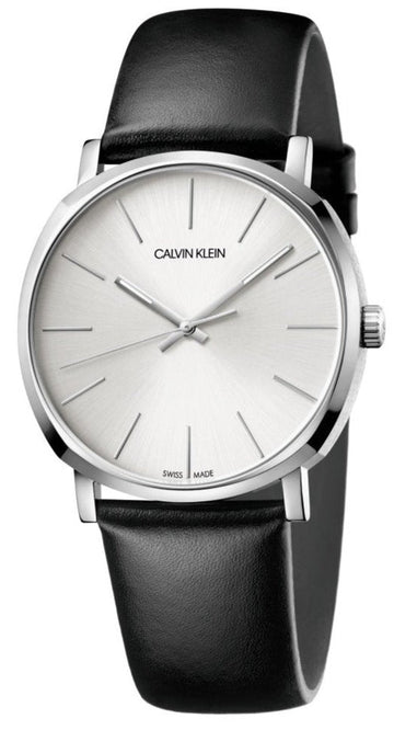  Shop Authentic Calvin Klein Posh Silver Dial Black Leather Strap Watch for Men - K8Q311C6 - Luxxuri