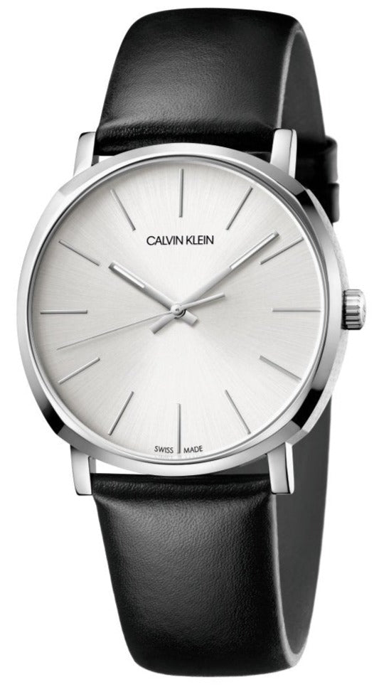 Shop Authentic Calvin Klein Posh Silver Dial Black Leather Strap Watch for Men - K8Q311C6 - Luxxuri