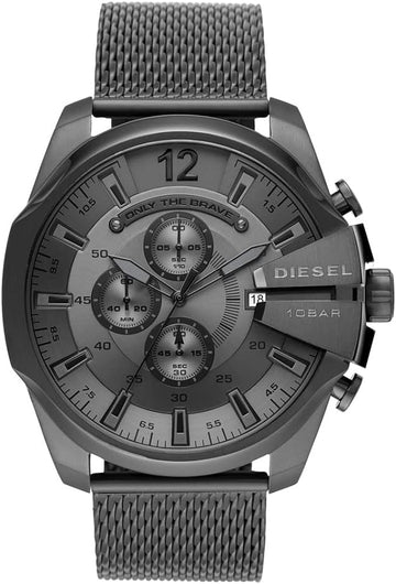  Shop Authentic Diesel Mega Chief Chronograph Black Dial Black Steel Strap Watch For Men - DZ4527 - Luxxuri