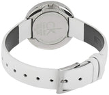  Shop Authentic Calvin Klein Firm Silver Dial White Leather Strap Watch for Women - K3N231L6 - Luxxuri