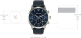  Shop Authentic Emporio Armani Giovanni T Bar Chronograph Quartz Blue Dial Blue Leather Strap Watch For Men - AR11226 - Luxxuri