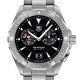  Shop Authentic Tag Heuer Aquaracer Quartz Black Dial Silver Steel Strap Watch for Men - WAY111Z.BA0928 - Luxxuri