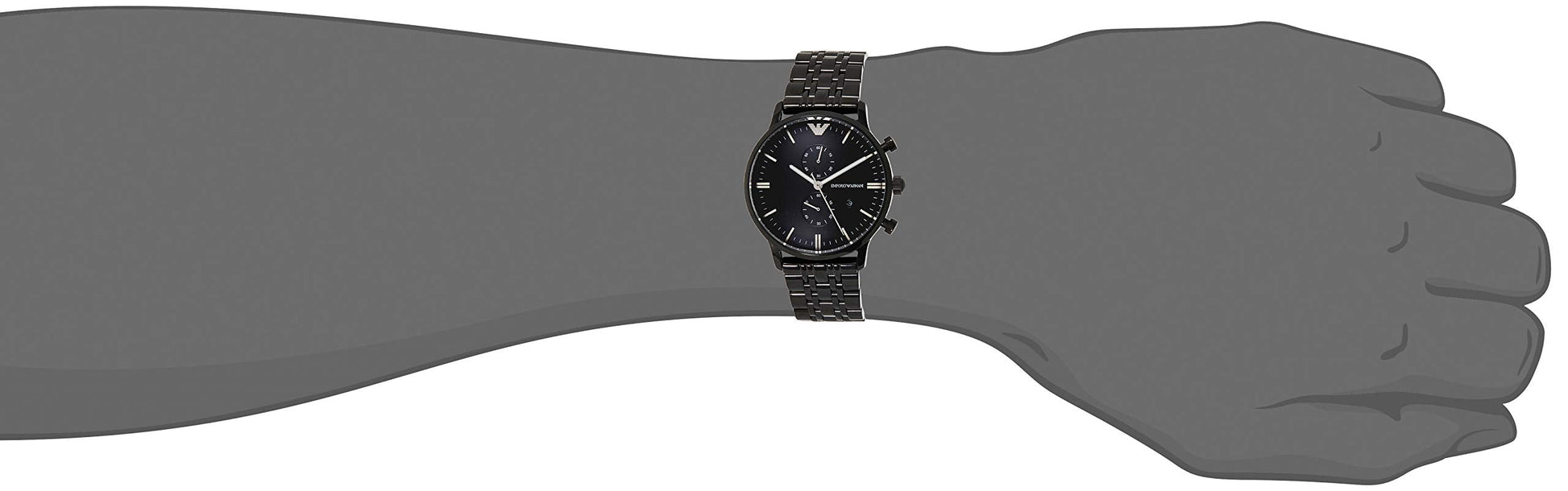  Shop Authentic Emporio Armani Chronograph Black Dial Black Steel Strap Watch For Men - AR1934 - Luxxuri