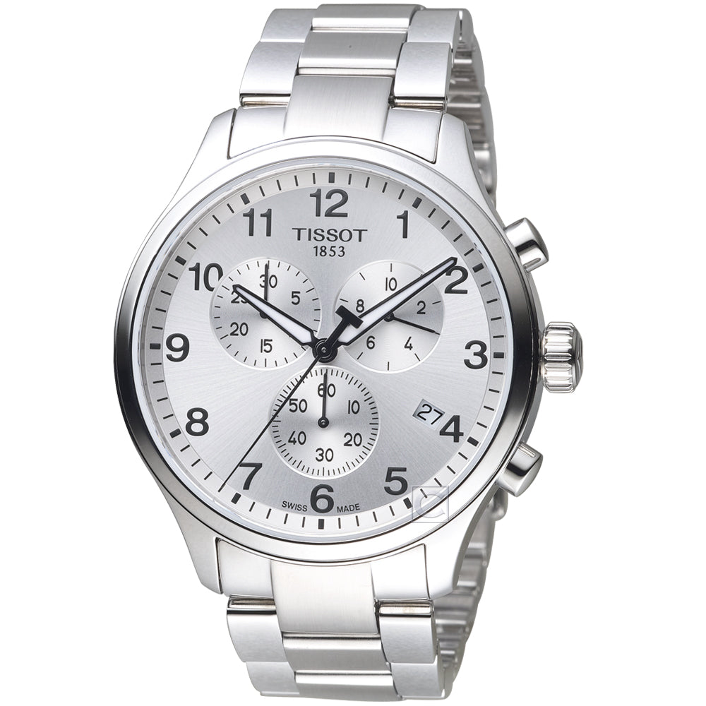  Shop Authentic Tissot Chrono XL Classic Silver Dial Silver Steel Strap Watch For Men - T116.617.11.037.00 - Luxxuri