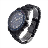  Shop Authentic Emporio Armani Sigma Chronograph Blue Dial Black Silicone Strap Watch For Men - AR6121 - Luxxuri