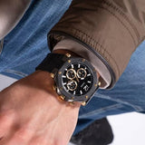  Shop Authentic Guess Edge Chronograph Black Dial Black Leather Strap Watch For Men - GW0492G1 - Luxxuri