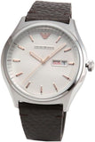  Shop Authentic Emporio Armani Dress Quartz White Dial Brown Leather Strap Watch For Men - AR1999 - Luxxuri