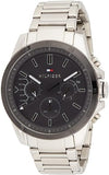 Shop Authentic Tommy Hilfiger Iconic Quartz Black Dial Silver Steel Strap Watch for Men - 1791564 - Luxxuri