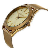  Shop Authentic Michael Kors Slim Runway Champagne Dial Gold Mesh Bracelet Watch for Women - MK3282 - Luxxuri