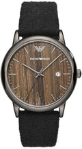  Shop Authentic Emporio Armani Luigi Analog Brown Dial Black Leather Strap Watch For Men - AR11156 - Luxxuri