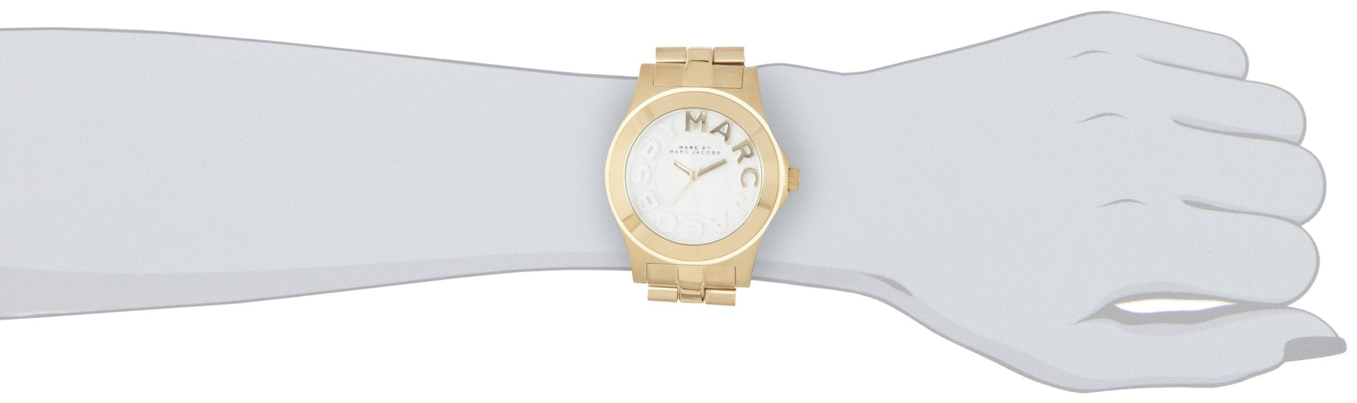  Shop Authentic Marc Jacobs Rivera White Dial Gold Steel Strap Watch for Women - MBM3134 - Luxxuri