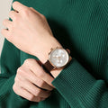  Shop Authentic Calvin Klein High Noon Silver Dial Brown Leather Strap Watch for Men - K8M276G6 - Luxxuri