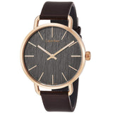  Shop Authentic Calvin Klein Even Grey Dial Brown Leather Strap Watch for Women - K7B216G3 - Luxxuri