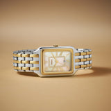  Shop Authentic Fossil Raquel Three Hand Mother of Pearl Dial Two Tone Steel Strap Watch For Women - ES5305 - Luxxuri