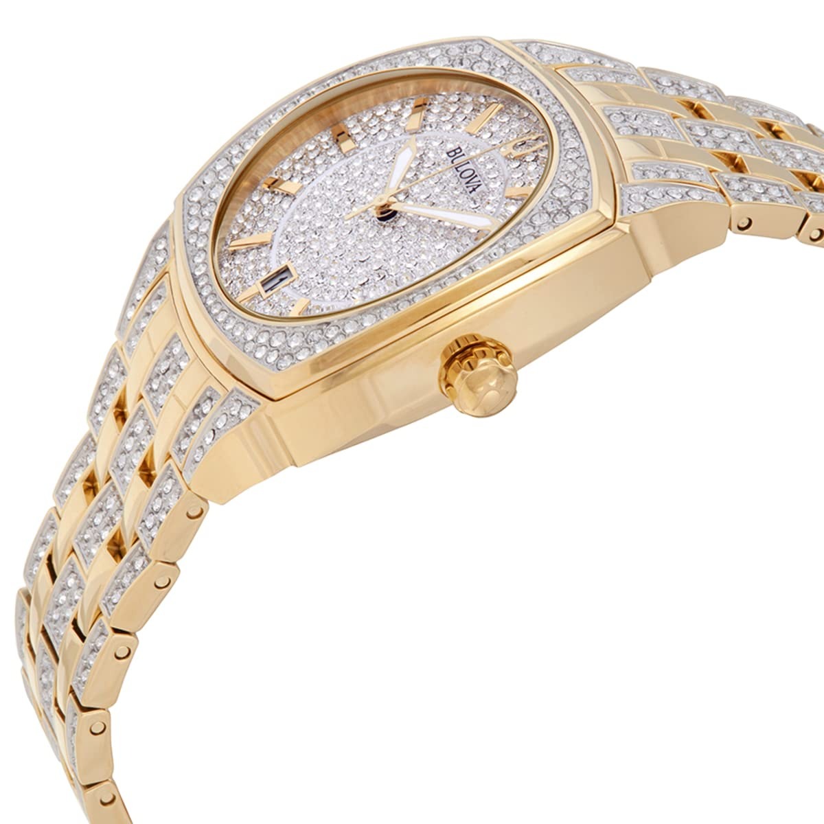  Shop Authentic Bulova Phantom Crystal Silver Dial Two Tone Steel Strap Watch for Men - 98B323 - Luxxuri