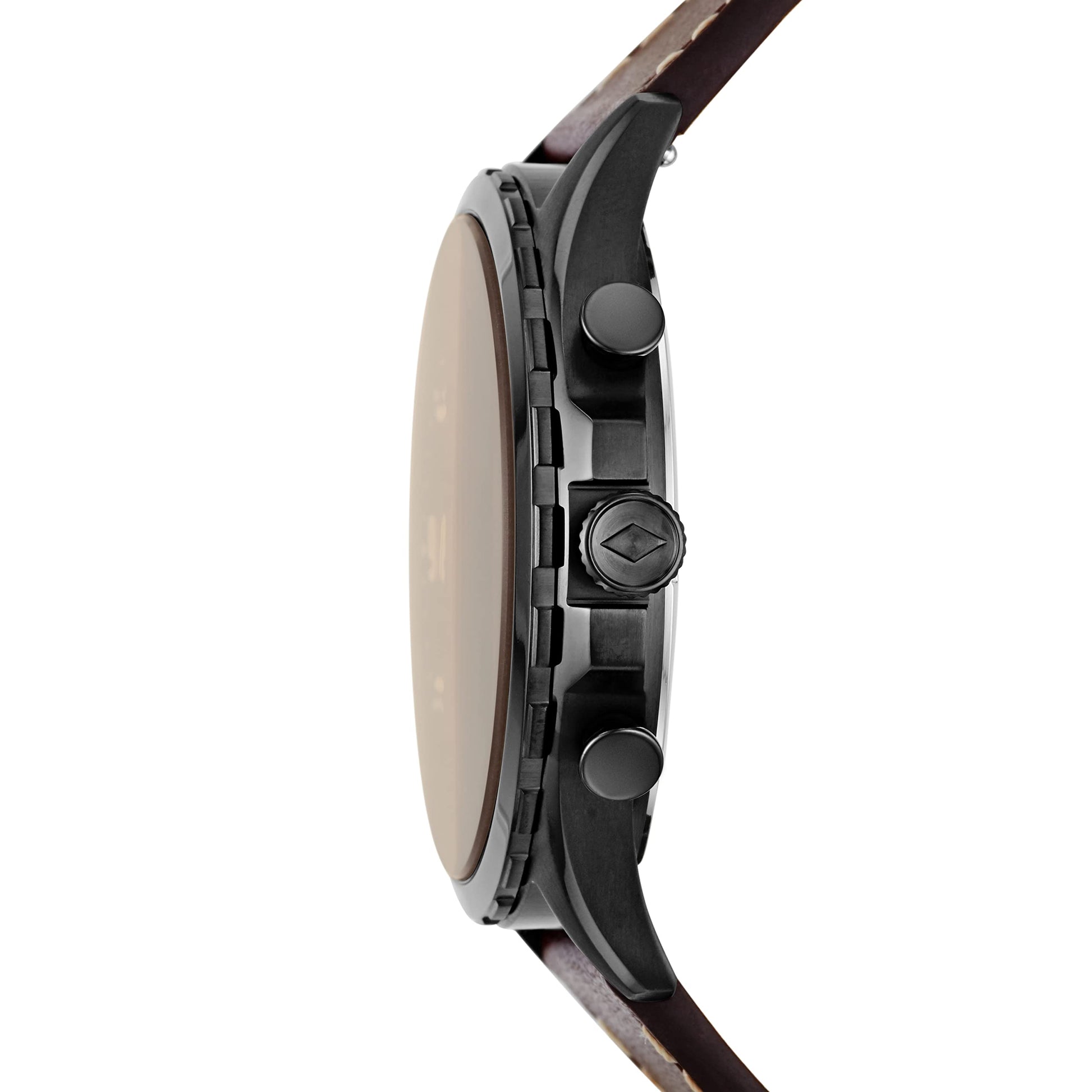  Shop Authentic Fossil Forrester Chronograph Black Dial Brown Leather Strap Watch for Men - FS5608 - Luxxuri