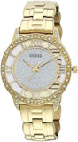  Shop Authentic Guess Analog Diamonds Silver Dial Gold Steel Strap Watch For Women - W1013l2 - Luxxuri