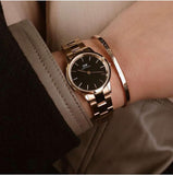  Shop Authentic Daniel Wellington Iconic Link Analog Black Dial Rose Gold Steel Strap Watch For Women - DW00100214 - Luxxuri